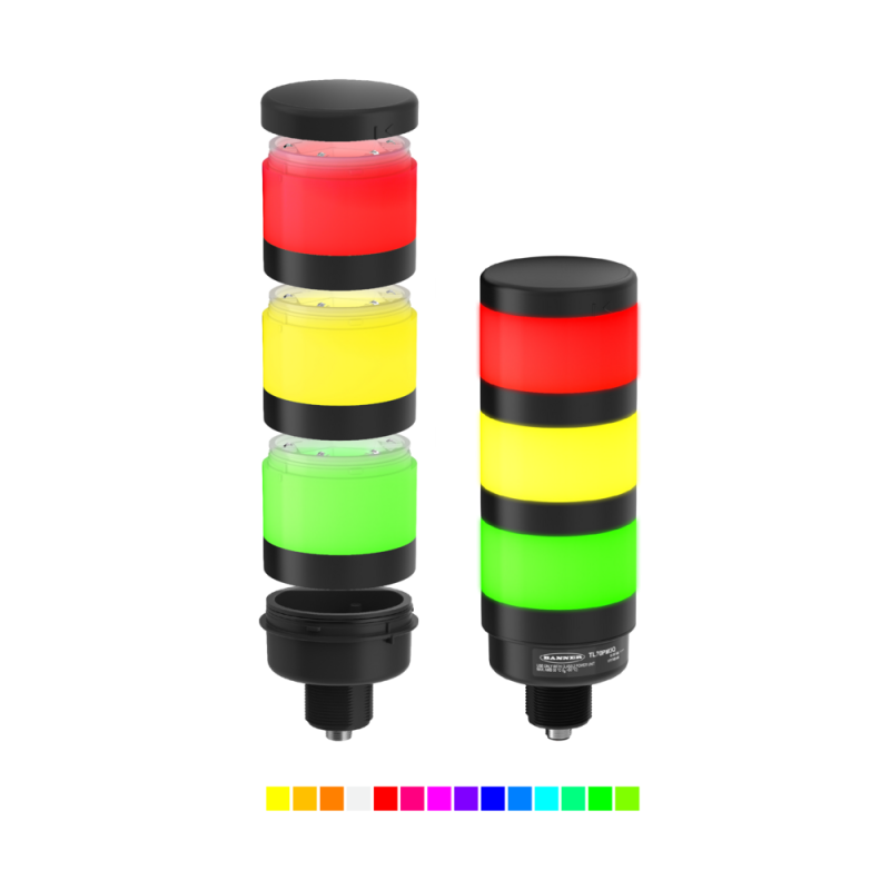 Es una gama de balizas de señalización LED industriales modulares.