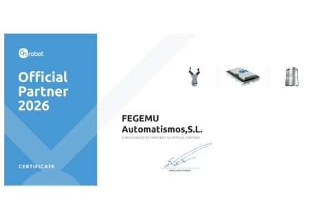 Fegemu Solutions renueva su certificación como Partner Oficial 2026 de OnRobot