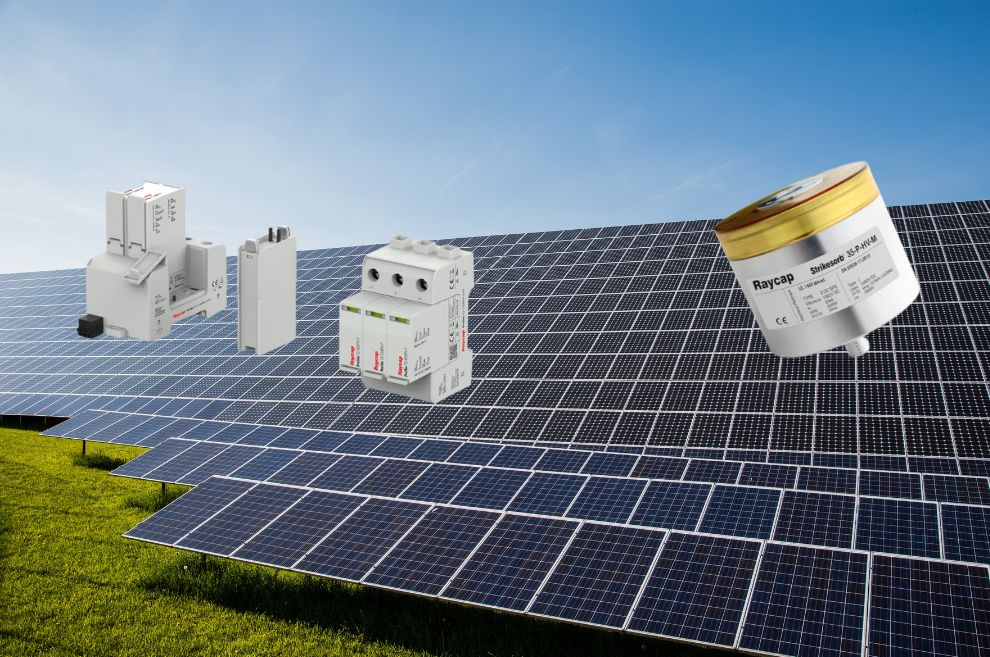 Protección avanzada contra sobretensiones para sistemas fotovoltaicos con Raycap