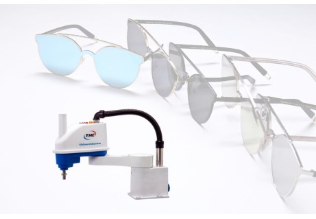 Robótica industrial para procesamiento textil de paños para gafas