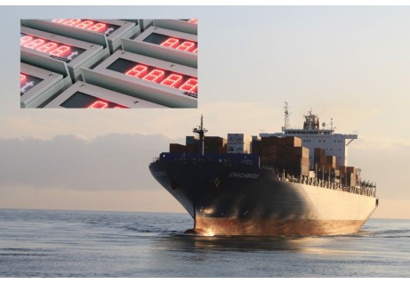 Visualizadores de pesaje en grúas de barco